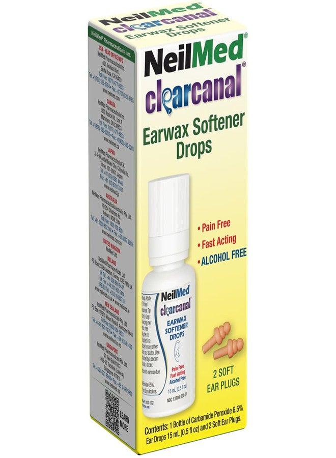 NeilMed ClearCanal Earwax Softener Drops 15mL-Non-irritating. Easy, Safe, Gentle Way to Soften, Loosen, and Remove Excessive Built-up Ear Wax - Image 1